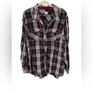 Westport Black and Red Plaid Button Down Shirt